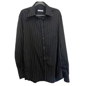 Dolce & Gabbana Men’s Button down Striped Navy Shirt Size 17.5/44